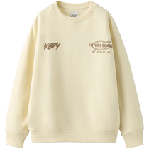 ZARA discount season childrens clothing boys embossed printed sweatshirt 3854692 300