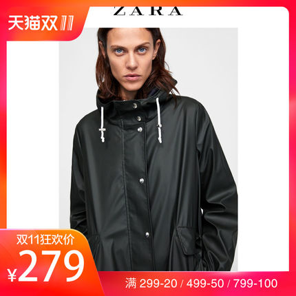 ZARA女装 斗篷式连帽雨衣外套 02969244500
