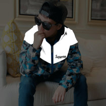 Autumn couple camouflage Tide brand windbreaker male and female students starry sky glowing luminous fluorescent reflective coat coat