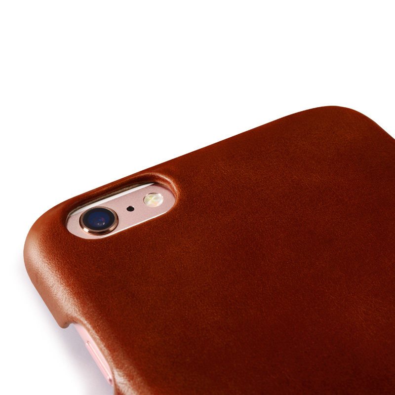 iCarer Curved Edge Vintage Series Side Open Handmade Genuine Cowhide Leather Case Cover for Apple iPhone 6S Plus/6 Plus