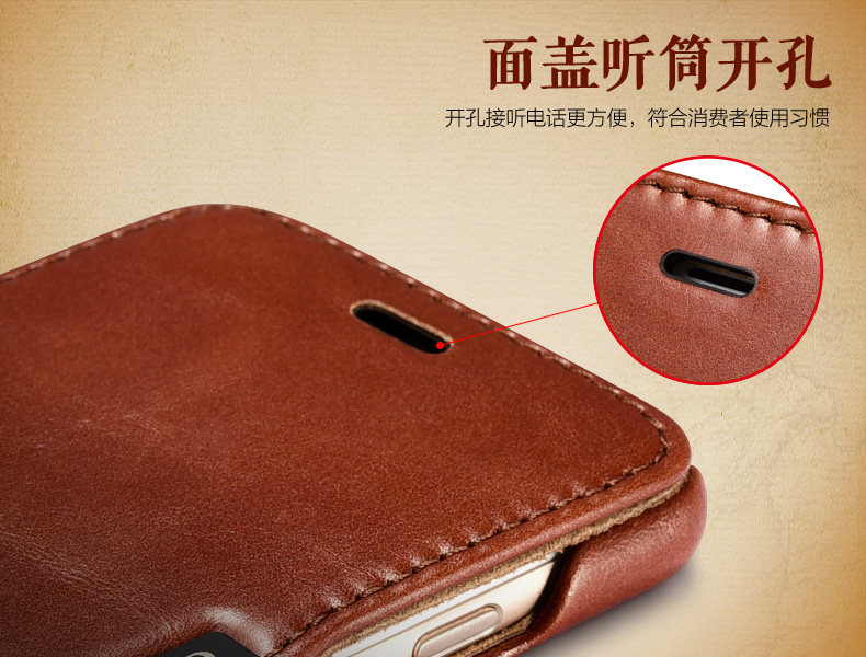 iCarer Vintage Series Side Open Handmade Genuine Cowhide Leather Case Cover for Apple iPhone 7 Plus & iPhone 7