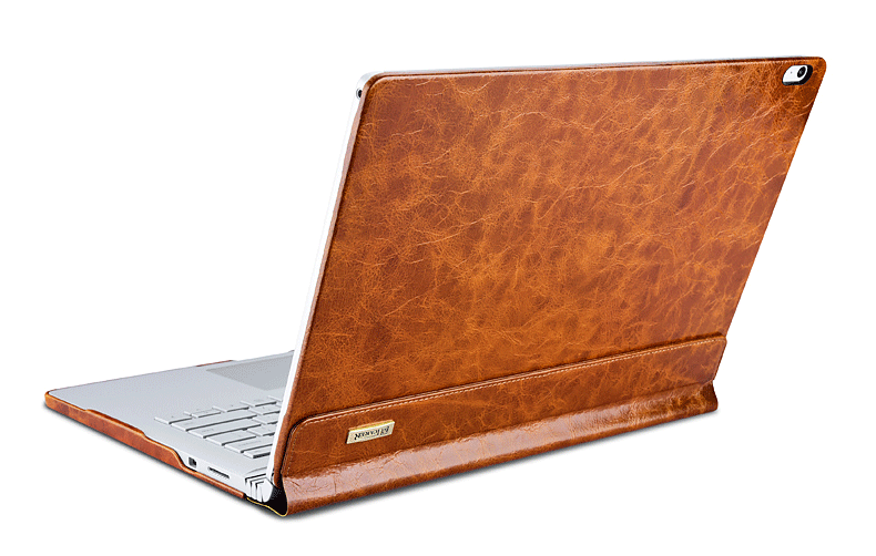 iCarer Oil Wax Vintage / Embossed Crocodile / Litchi Pattern Handmade Genuine Leather Detachable Flip Case for Surface Book