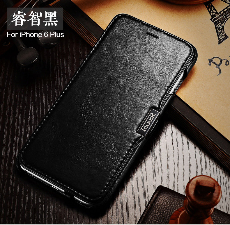 iCarer Vintage Series Side Open Handmade Genuine Cowhide Leather Case Cover for Apple iPhone 6S Plus/6 Plus & iPhone 6S/6