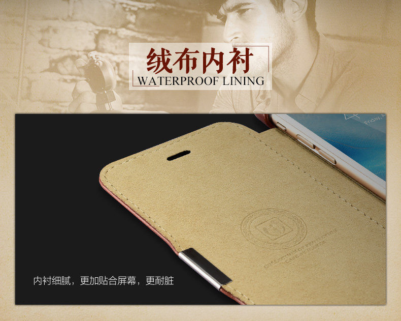 iCarer Vintage Series Side Open Handmade Genuine Cowhide Leather Case Cover for Apple iPhone 7 Plus & iPhone 7