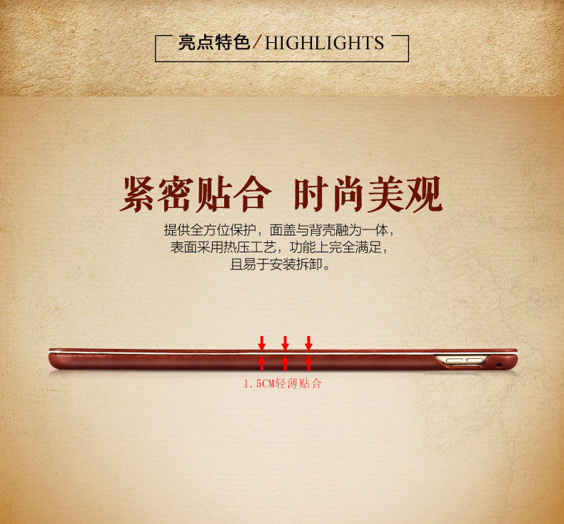 iCarer Vintage Series Smart Awakening Handmade Genuine Cowhide Leather Case Cover for Apple iPad Pro 12.9-inch & iPad Pro 9.7