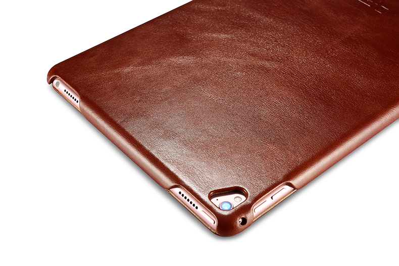 iCarer Vintage Series Smart Awakening Handmade Genuine Cowhide Leather Case Cover for Apple iPad Pro 12.9-inch & iPad Pro 9.7