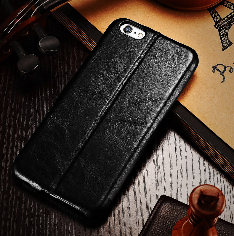 iCarer Vintage Series Side Open Handmade Genuine Cowhide Leather Case Cover for Apple iPhone 6S Plus/6 Plus & iPhone 6S/6