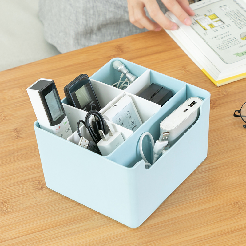 Minimalist Nordic Multi-functional Debris Storage Box Headphone Data Line Finisher Containing box Home Desktop Line L