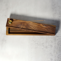 Wide for this new Nordic style black walnut landscape line incense insert lying incense box incense burner incense