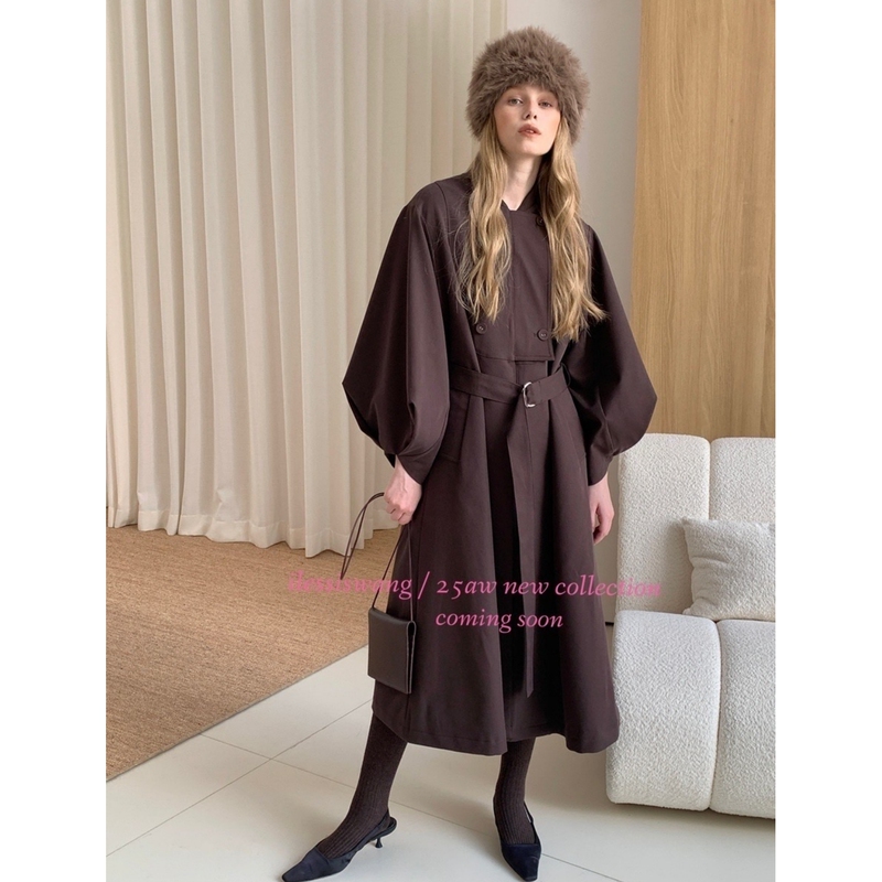 Ilessiswang Designer Model 4m Upgraded Version with Improved Material and Reviews, Stylish A-Line Lantern Sleeve Trench Coat