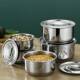 Stainless steel cooking pot with lid, Indian pot, Thai pot, Southeast Asian kitchen set, five-piece pot set