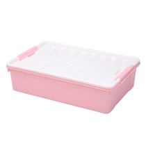 Family length 60cm underwear home bed bottom storage box Flat drawer type finishing box with wheels Plastic under the bed