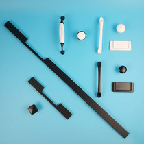 Black 1 meter long handle single hole round handle White gold modern simple hidden wardrobe furniture cabinet door handle