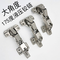 Large angle cabinet door hydraulic hinge 175 degrees 180 degrees buffer damping cabinet 165 spring hinge wardrobe corner