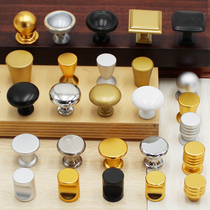 Aluminum alloy simple small drawer handle single hole handle round wardrobe door cabinet small box clasp gold matte