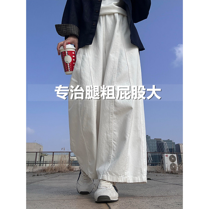American-Style Workwear Wide-Leg Pants for Women, Summer Plus-Size, High-Waisted, Loose Fit, Slimming, Drapey, Casual Straight-Leg Cropped Pants American-Style Workwear Wide-Leg Pants for Women, Summer Plus-Size, High-Waisted, Loose Fit, Slimming, Drapey, Casual Straight-Leg Cropped Pants