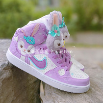 Hand-painted shoes diy Donald Duck Star Dailu Shirley Rose cute theme af1 sneakers custom color change painted graffiti