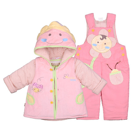 卡乐吉瑞比冬装厚棉衣套装花仙子婴儿女宝宝三