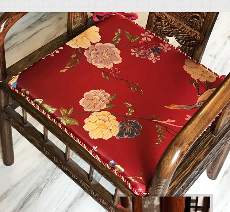 Đệm Trung Quốc gỗ gụ rắn gỗ đồ nội thất sofa đệm cổ điển dày Taishi ghế ăn ghế vòng đệm ghế tùy chỉnh thảm ghế gỗ phòng khách
