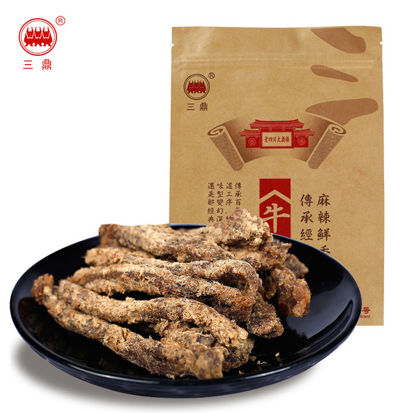 中华老字号 重庆特产 三鼎 老四川五香牛肉干 250g优惠券折后¥19.8包邮(¥39.8-20)