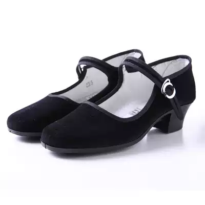 Dance shoes rong bu xie people dancing shoes lian gong xie velvet heels red shoes national dance shoes Yangko ping rong xie 1006