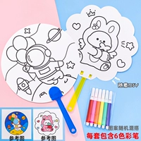 20 комплектов белых вееров своими руками с цветными ручками