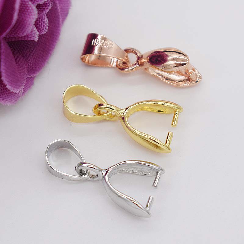 925 ½ silver melon seed jade pendant clip button jade buckle pendant belt head emerald crystal necklace buckle diy accessory