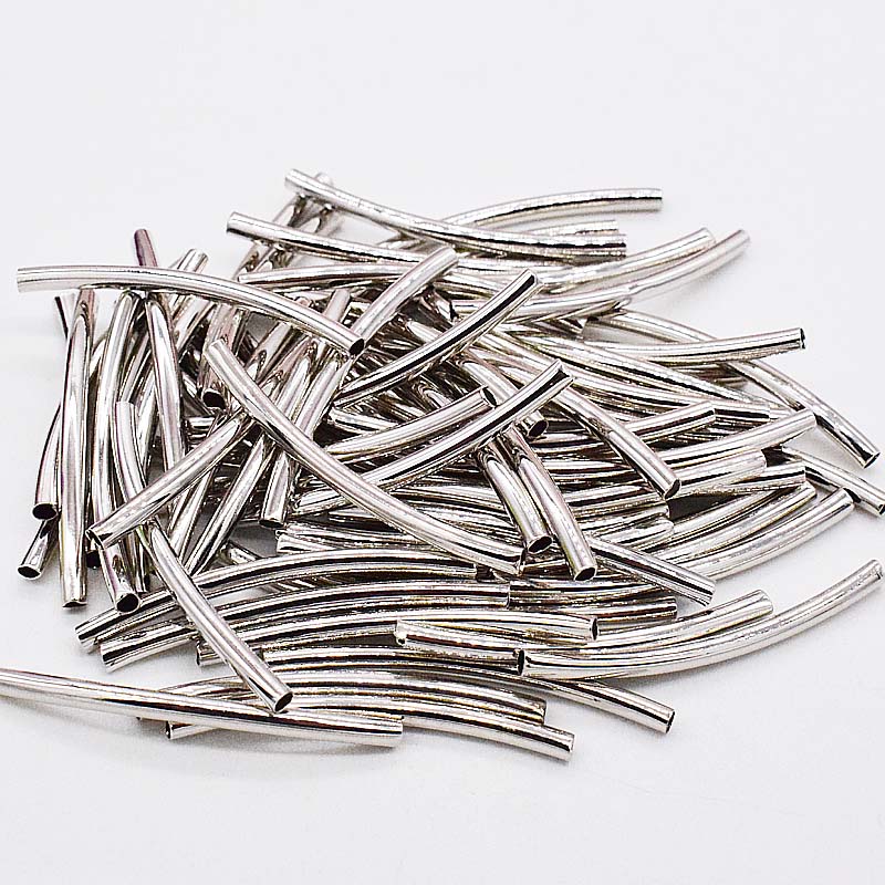 925 Half Silver DIY Phụ kiện Bạc uốn cong Vòng tay Handmade Vòng tay hạt bạc Thái Bạc Chất liệu ống hoa hồng - Vòng đeo tay Clasp vòng tay tinh lâm