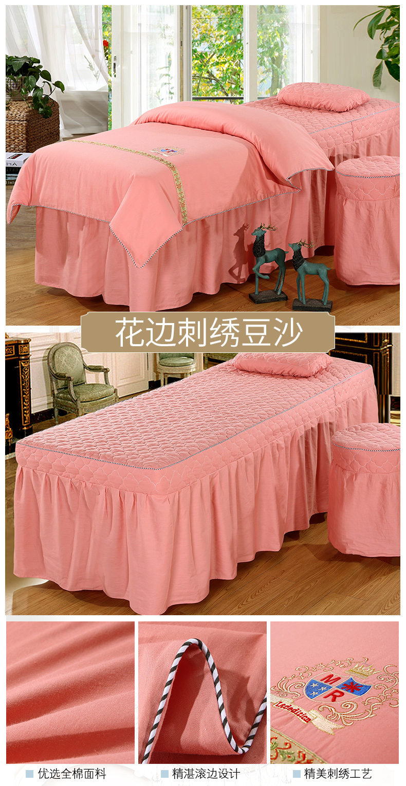 Bông denim bedspread vẻ đẹp thẩm mỹ viện dành riêng đơn giản châu Âu giường trị liệu massage Hàn Quốc đặt Four Seasons chung - Trang bị tấm mẫu ga trải giường spa