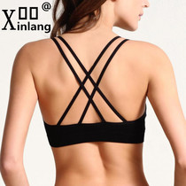  Fashion college entrance examination non-magnetic non-iron through the security gate girl underwear cross-beauty vest non-marking sports yoga bra