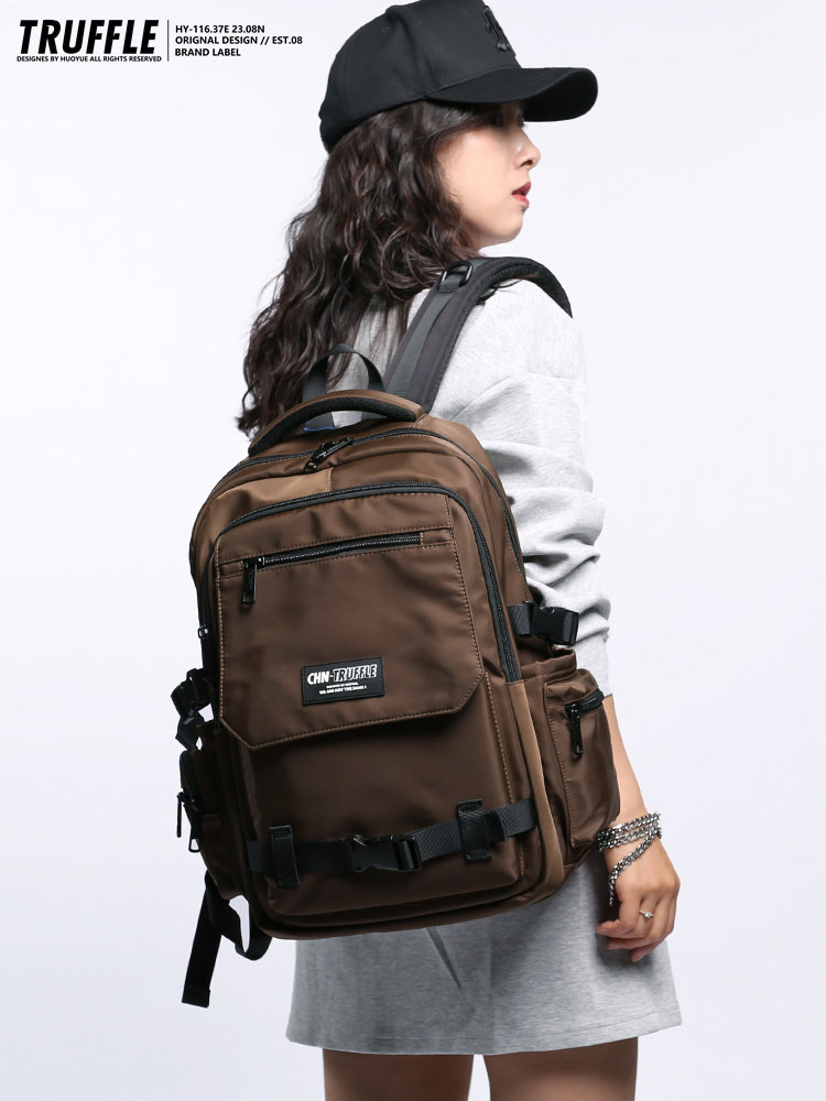 Truffle Backpack Men's Large Capacity 2025 New Model Junior High School Students High School College Students School Bag Travel Backpack Women