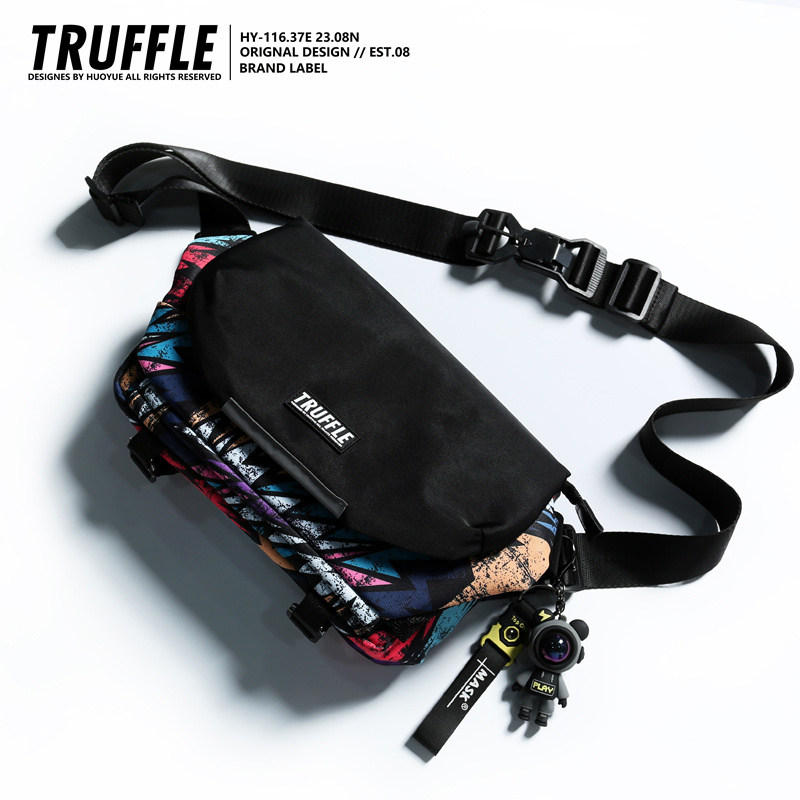 Бренд TRUFFLE graffiti tide, сумка-мессенджер на одно плечо, мужская дорожная легкая сумка, повседневная студенческая сумка-мессенджер, женская нишевая тенденция Изображение 1