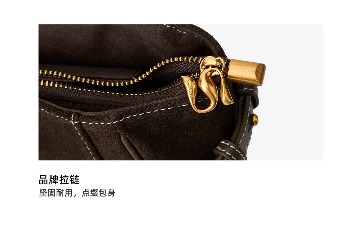 SmoSmos Mocha Suede Flap-Top Shoulder Bag