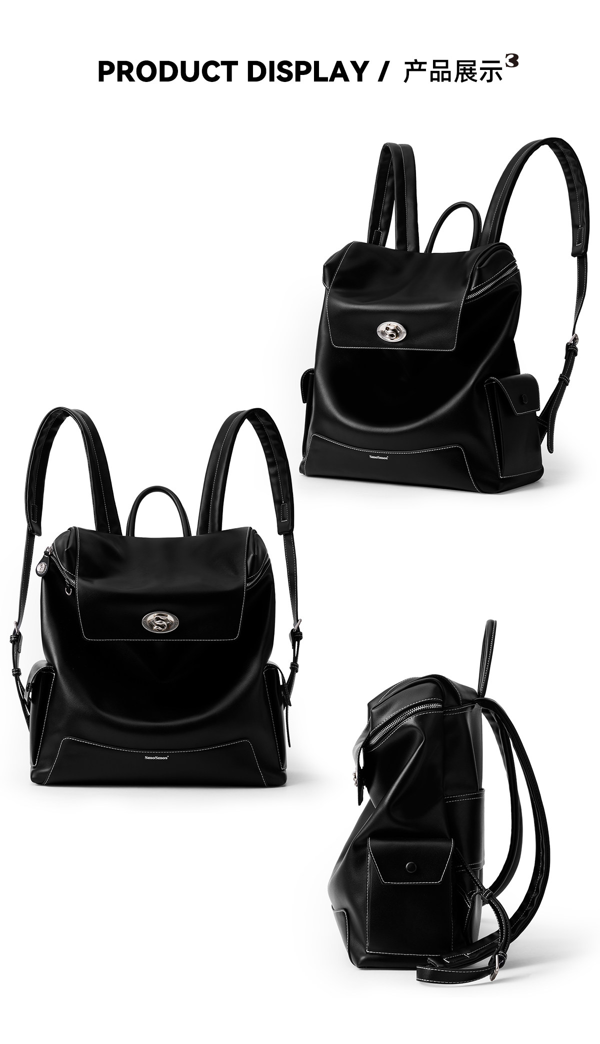 SmoSmos Flap-Top Backpack Fits 16-Inch Laptop