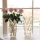 Japanese light luxury crystal glass vase transparent living room hotel flower arrangement rose lily flower decoration flower ornaments