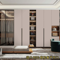 Imported PETG door panel Custom Skin Sensation High Light Cabinet Wardrobe Self Bottling Wine Cabinet Europine Board No Handle Cabinet Door Booking