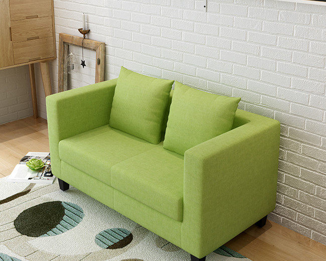 Living room Double small family Type sofa Easy New Central European style solid wood Lazy Man Cloth Art Single Sofa Chair Combo