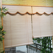 Custom Hotel Shading Bamboo Curtain Tea Building China Wind Partition Hotel Lifting Curtains Roller Blind Bamboo Curtain Sun-Style Roller Shutters