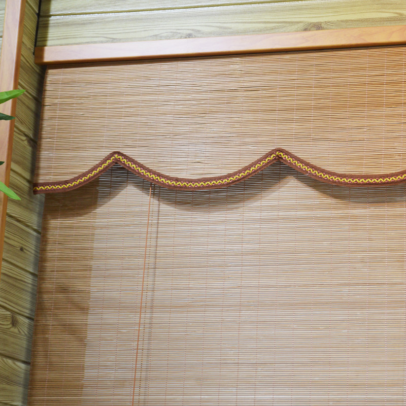 Customised day style bamboo curtain roller blinds curtains bag compartment Lift Bamboo Blinds Hotel Decorative curtains Balcony Sun Shade