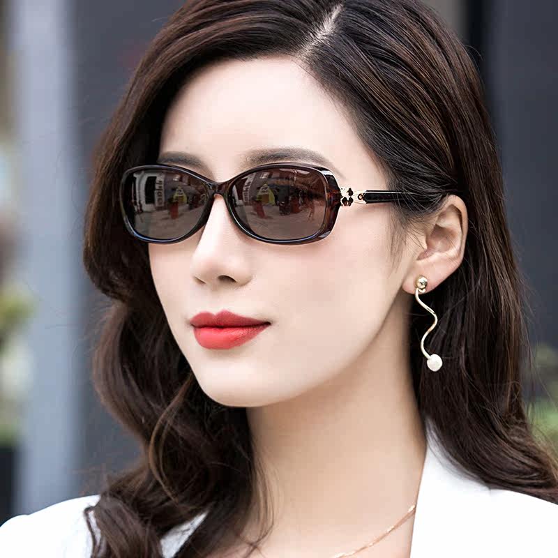 Sunglasses women's small face elegant driving polarized sunglasses Square small frame sunglasses women anti-UV