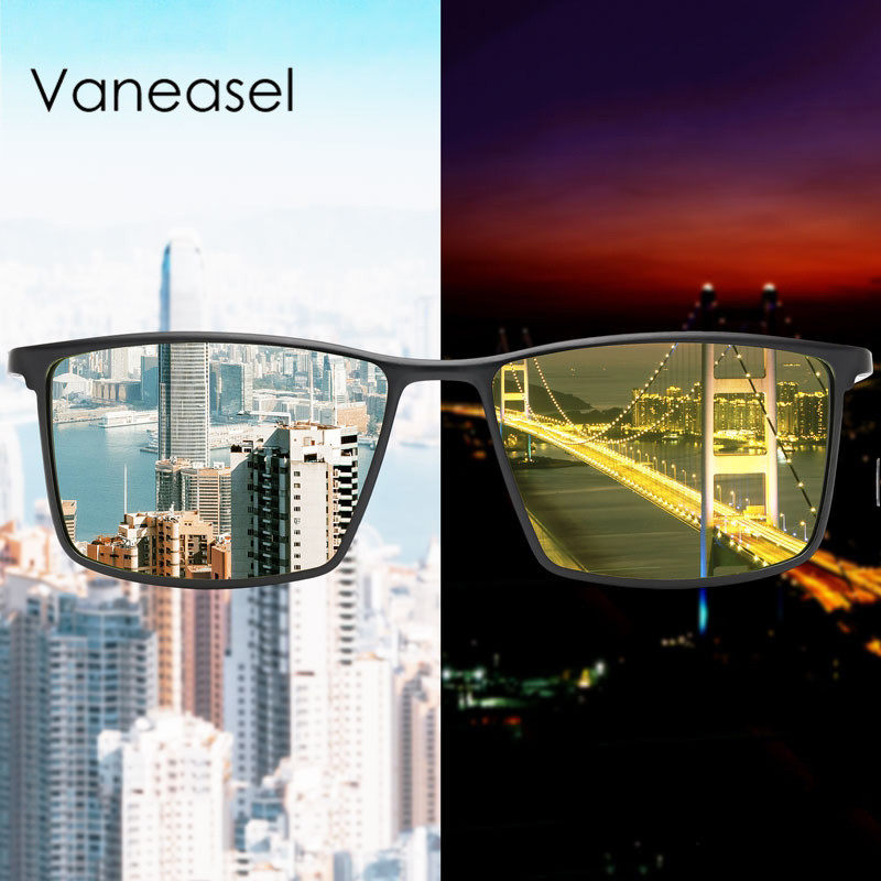 Day and night dual-use polarized night vision anti-high beam driver driving color-changing sunglasses Men driving special sunglasses Women