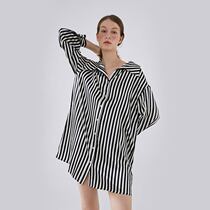 Not JUST Pajama true silk sleeping dress woman long sleeve mulberry silk shirt skirt home Sleeping Clothes can be worn out