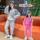 2022 new style children's girl's western style autumn clothes sweater suit, fashionable net red leggings, pure cotton two-piece set