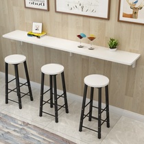 Simple modern bar table home wall folding long narrow table restaurant milk tea shop cafe bar table and chair