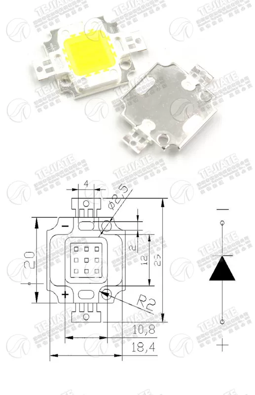 Độ sáng cao công suất cao 1W3W5W đi-ốt phát sáng nhỏ Đèn LED hạt dương trắng ánh sáng ấm áp đỏ vàng xanh ngọc lục bảo ánh sáng xanh