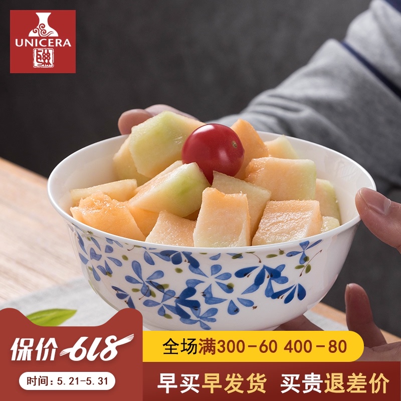 Misty rain sprout 6 inches Japanese mercifully rainbow such use ceramic ipads China domestic large bowl of soup bowl large creative rainbow such use