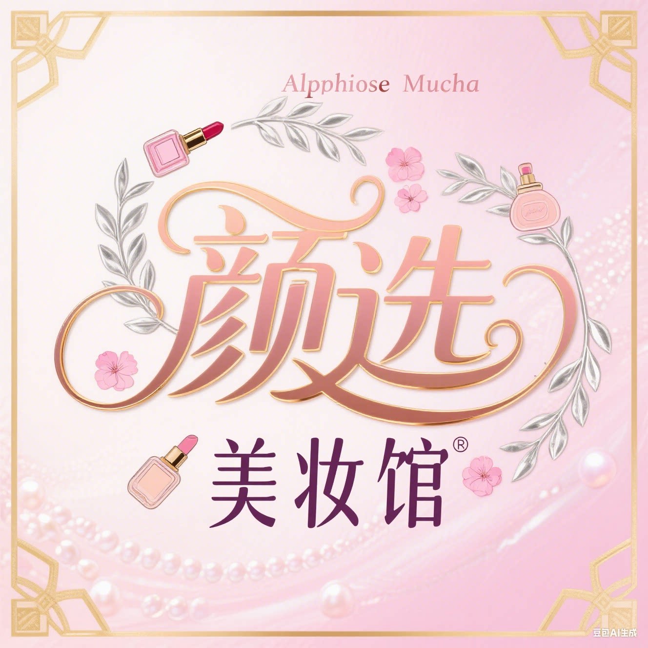 颜选美妆馆的LOGO