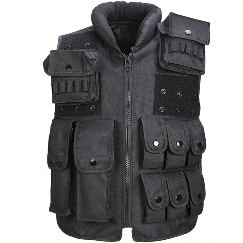 Military fan tactical vest combat real cs multi-function battle vest outdoor cosplay field protective equipment