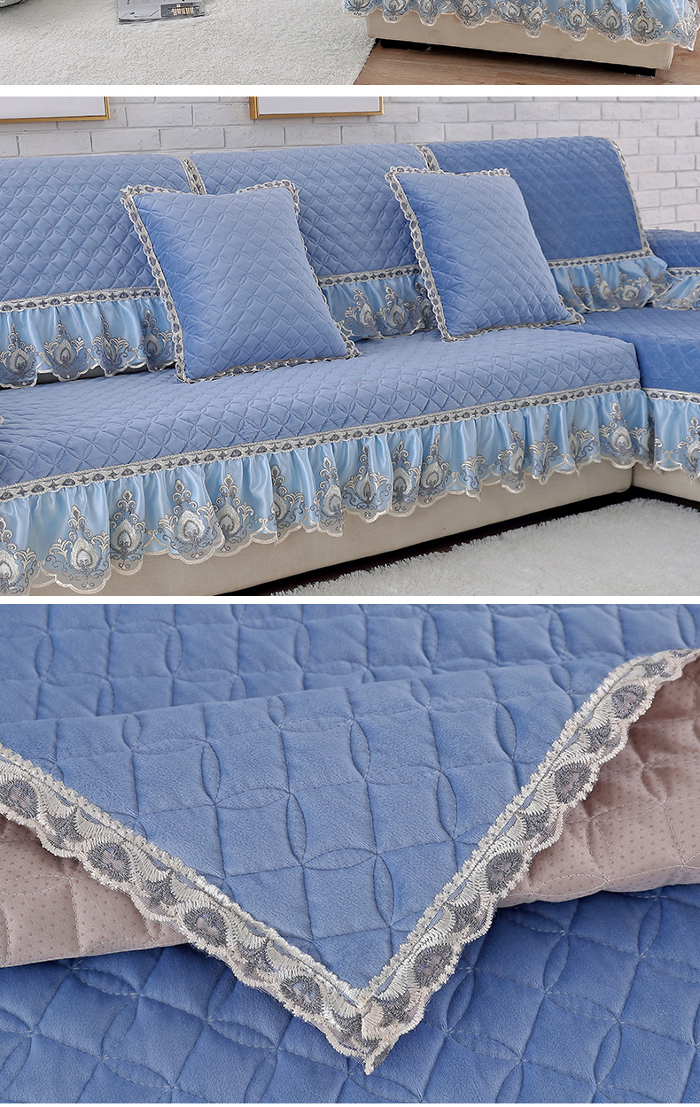 Sofa đệm mùa đông đơn giản hiện đại chống trượt bao gồm tất cả bao gồm phổ quát bao gồm khăn sofa thiết lập phổ quát kết hợp đệm tùy chỉnh - Ghế đệm / đệm Sofa thảm lót sofa