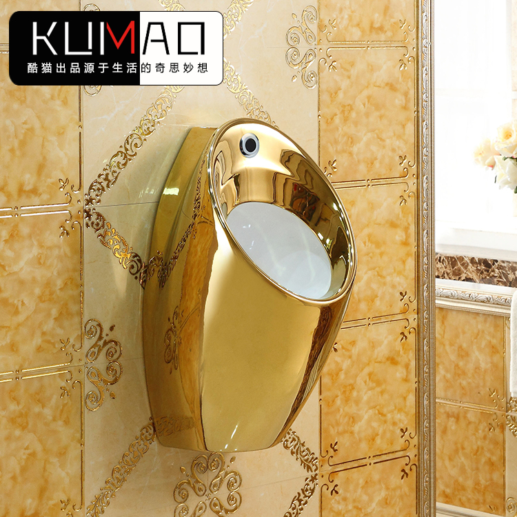 Induction urinal Household hotel gold urinal Wall-mounted men's urinal Wall-mounted urinal Splash-proof urinal